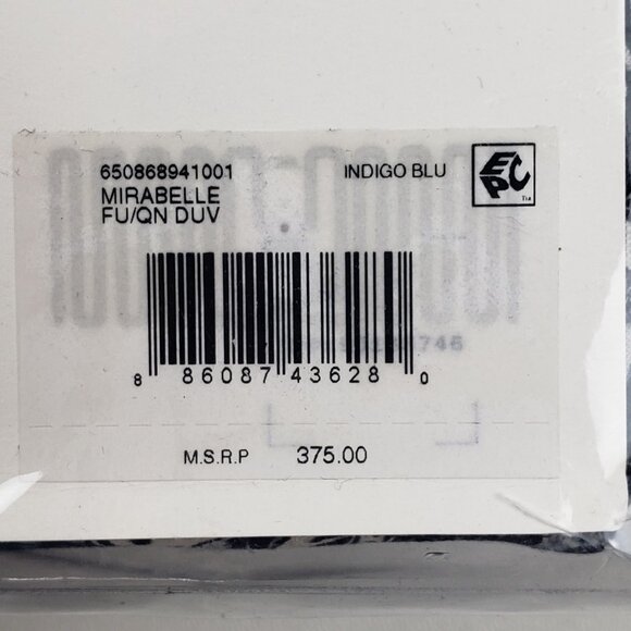 Ralph Lauren Home Mirabelle Full/Queen Duvet Cover in Indigo Blue, 92" W x 96" L - Picture 11 of 16